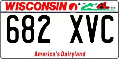 WI license plate 682XVC