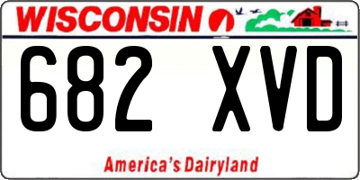 WI license plate 682XVD