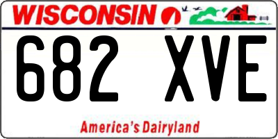 WI license plate 682XVE