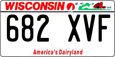 WI license plate 682XVF