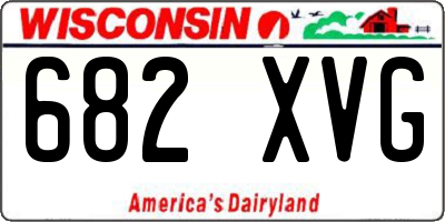 WI license plate 682XVG