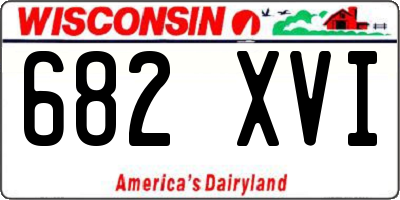 WI license plate 682XVI