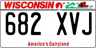 WI license plate 682XVJ