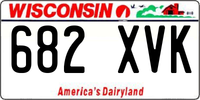 WI license plate 682XVK
