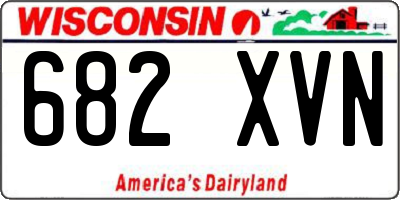 WI license plate 682XVN