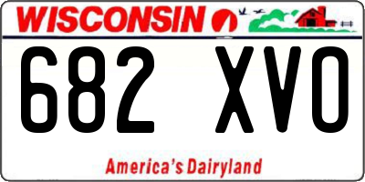 WI license plate 682XVO