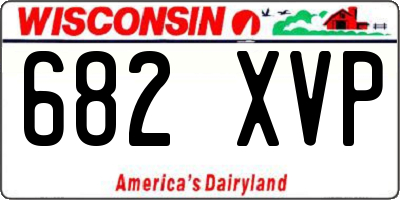 WI license plate 682XVP