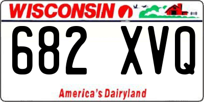 WI license plate 682XVQ