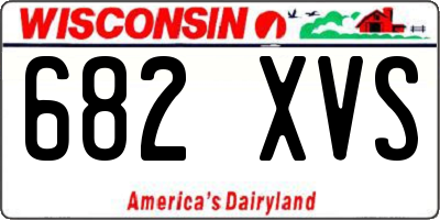 WI license plate 682XVS