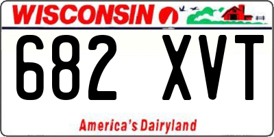 WI license plate 682XVT