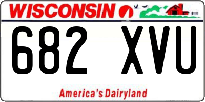 WI license plate 682XVU