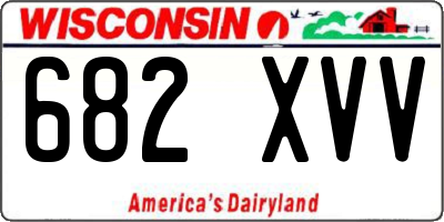 WI license plate 682XVV