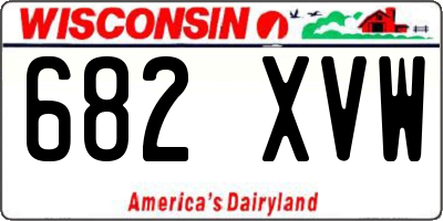 WI license plate 682XVW