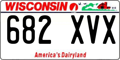 WI license plate 682XVX