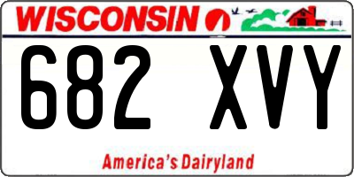 WI license plate 682XVY