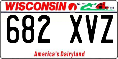 WI license plate 682XVZ