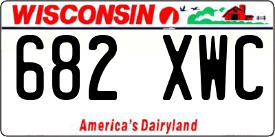 WI license plate 682XWC
