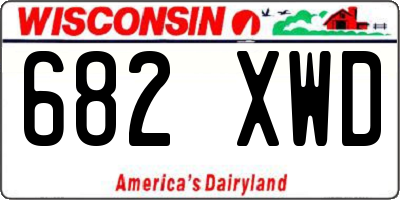 WI license plate 682XWD