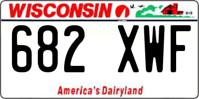 WI license plate 682XWF