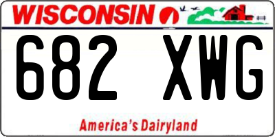 WI license plate 682XWG