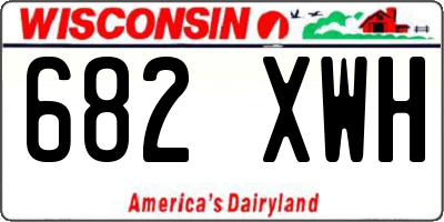 WI license plate 682XWH