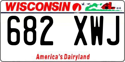 WI license plate 682XWJ