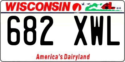 WI license plate 682XWL