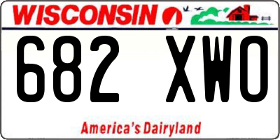 WI license plate 682XWO