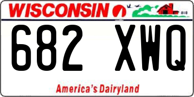 WI license plate 682XWQ