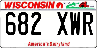 WI license plate 682XWR