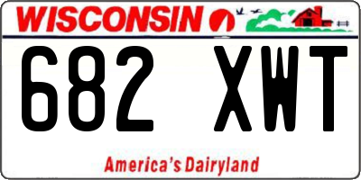WI license plate 682XWT