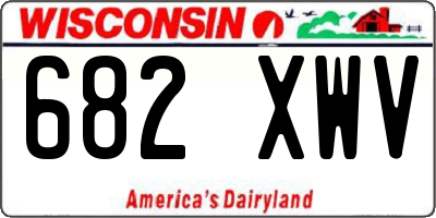 WI license plate 682XWV