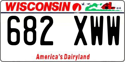 WI license plate 682XWW