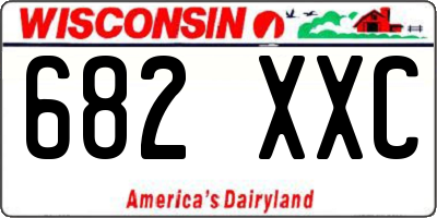 WI license plate 682XXC