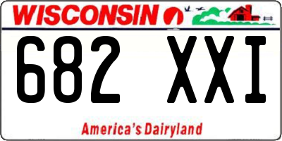 WI license plate 682XXI