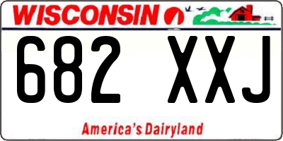 WI license plate 682XXJ