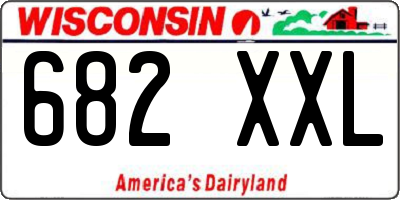WI license plate 682XXL