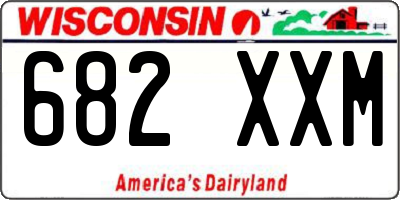 WI license plate 682XXM