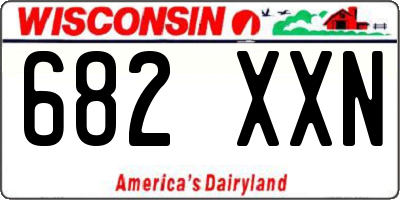 WI license plate 682XXN