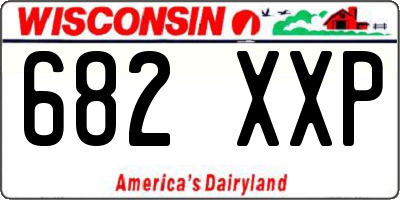 WI license plate 682XXP