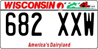 WI license plate 682XXW