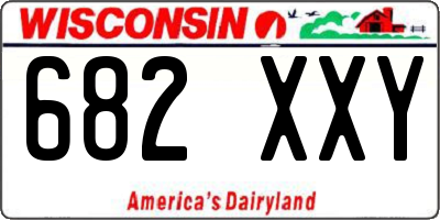 WI license plate 682XXY