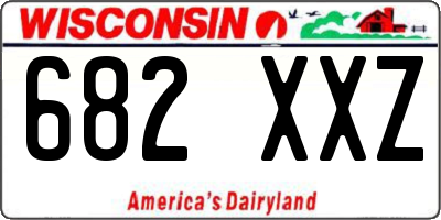WI license plate 682XXZ