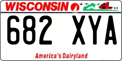 WI license plate 682XYA