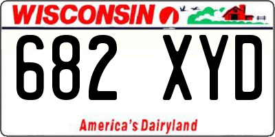 WI license plate 682XYD