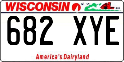 WI license plate 682XYE