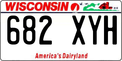 WI license plate 682XYH