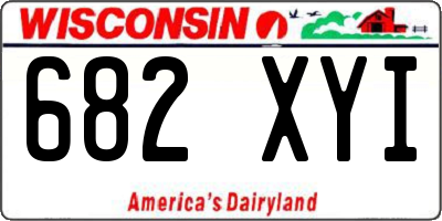 WI license plate 682XYI