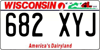 WI license plate 682XYJ