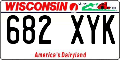 WI license plate 682XYK